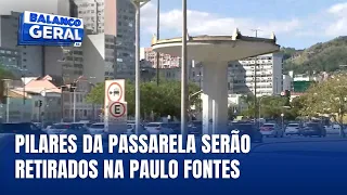 Retirada de passarela altera trânsito no Centro de Florianópolis