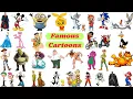 50 Cartoons Names and pictures Cartoon Characters famous cartoons Cartoon names and pictures