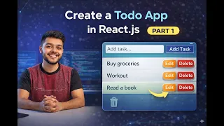 React Todo App Part 1 - Add Edit Delete Tasks with Form Handling