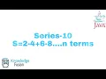 Series-S 2-4 6-8 10 n terms using JAVA Programming ICSE