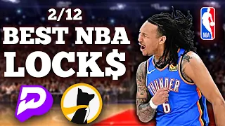 My 4 Best NBA Player Prop Bets Today! 2/12 Free Picks! #nba #prizepicks #podcast