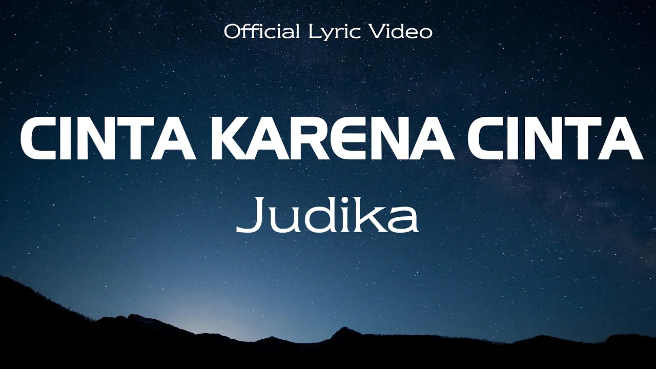 Judika - Cinta Karena Cinta | Official Lyric Video || Belajar Bahasa Indonesia Melalui Lagu