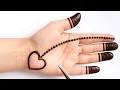 Very Easy Simple Mehndi design Simple Heart shape Front hand Mehndi design Mehandi design Henna