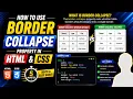 How to use border collapse property in html and css