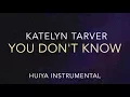 Download Lagu [Instrumental/karaoke] Katelyn Tarver - You don't Know [+Lyrics]