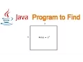 Java Program - Find Area of Square