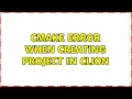 CMake error when creating project in CLion