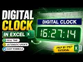 Create a Live Digital Clock in Excel Real-Time Clock Tutorial Step-by-Step