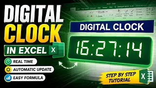 Create a Live Digital Clock in Excel Real-Time Clock Tutorial Step-by-Step
