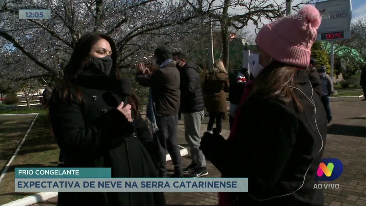 Frio congelante: expectativa de neve na Serra Catarinense