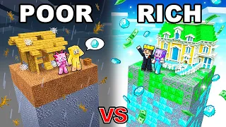 POOR CHUNK to MILLIONAIRE CHUNK Battle in Minecraft