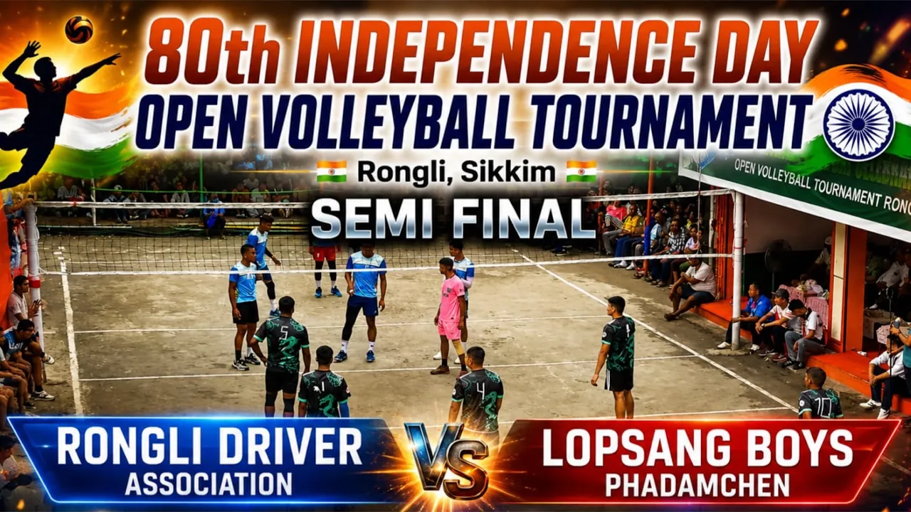 Live 🏐 80th INDEPENDENCE DAY OPEN VOLLEYBALL TOURNAMENT 🏐 Rongli, Sikkim 🇳🇪 Savapokhari Volleyball