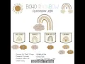 Boho Rainbow Classroom Decor Bundle Editable Neutral