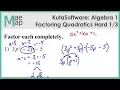 KutaSoftware Algebra 1 - Factoring Quadratics Hard Part 1