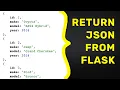 Return JSON Data in Flask