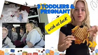 Traveling with 3 toddlers while pregnant was a CHOICE 😬✈️Here’s how it went…