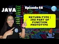 Return-Type 3rd Part of Function Prototype Void Return Keyword JAVA Episode 58