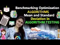 Benchmarking Optimization Algorithms Calculating Mean and Standard Deviation xRay Pixy
