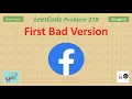 First Bad Version LeetCode LeetCode 278 Binary Search
