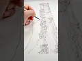 Tree trunk contour drawing