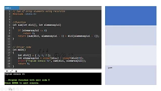 1 Sum of Array elements using Recursion tr