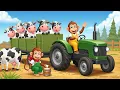 Lagu Monkey Farmer Fixes Tractor and Plows Beet Field - Farm Work | Funny Monkey Kids