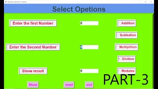 Simple Calculator in Tkinter Python python Gui projects using Tkinter Part-3