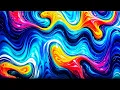 [[OLED SAFE] kleurrijke abstracte aquarel mooie reflectie Screensaver achtergrond Video-4K UHD