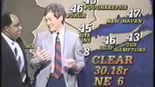 David Letterman does the weather with Al Roker 1988