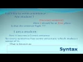 Syntax rules and Semantics