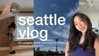 Seattle vlog 🧺🪴☁️🏙️ newly married, life updates, moving home + touring apartments in Seattle
