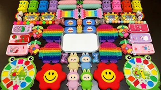 MIXING SLIME WITH CLAY VS MAKEUP VS GLITTER ! Mixing Random Things Into GLOSSY Slime #7603