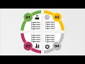 12 PowerPoint presentation Make 4 Quadrant Of Circle infographic slide