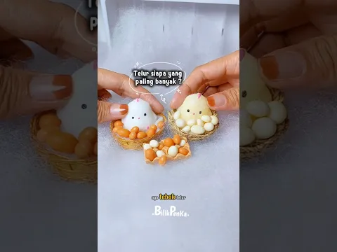 Telur siapa yang banyak ? #miniature  #squishy #telur