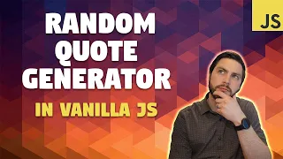 Loading Screen with Quote Generator API Vanilla JavaScript