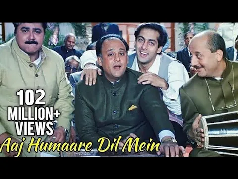 Download MP3 Aaj Humaare Dil Mein - Bollywood Song - Alok Nath, Reema Laagu, Salman Khan - Hum Aapke Hain Kaun