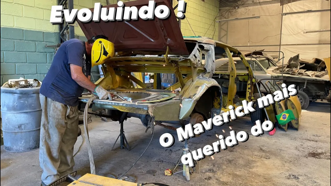 MAVERICK AMARELO EM EVOLUÇÃO ! FUNILARIA AVANÇADA ! 4K