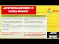 8 1 Streams Intermediate and Terminal operations Difference of Intermediate vs Terminal operations