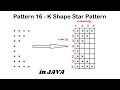 Pattern 16 - Java program to print K Shape Star Pattern Java Pattern Programs