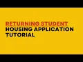 Housing Application Tutorial for Room Selection