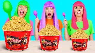 big vs medium vs small food challenge last to stop wins giant vs tiny food by 123 go food