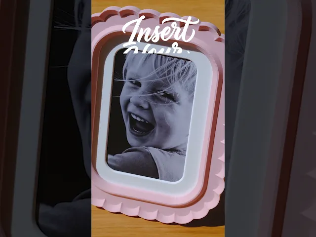 Picture Frame Bloom with Desk Stand & Wall Mount for 90x130mm Photos Printable video thumbnail