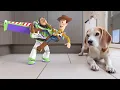 Dogs vs Toy Story s Buzz in Real Life Animation