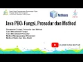 Java PBO Fungsi Prosedur dan Method