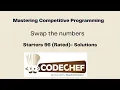Swap the numbers - Codechef Starters 96 Rated