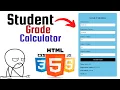 Student Grade Calculator Using Html CSS Javascript Imesh LK