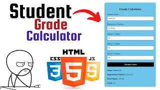 Student Grade Calculator Using Html CSS Javascript Imesh LK