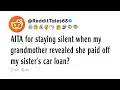 Download Lagu AITA for staying silent when my grandmother revealed she paid off my sister's car loan?
