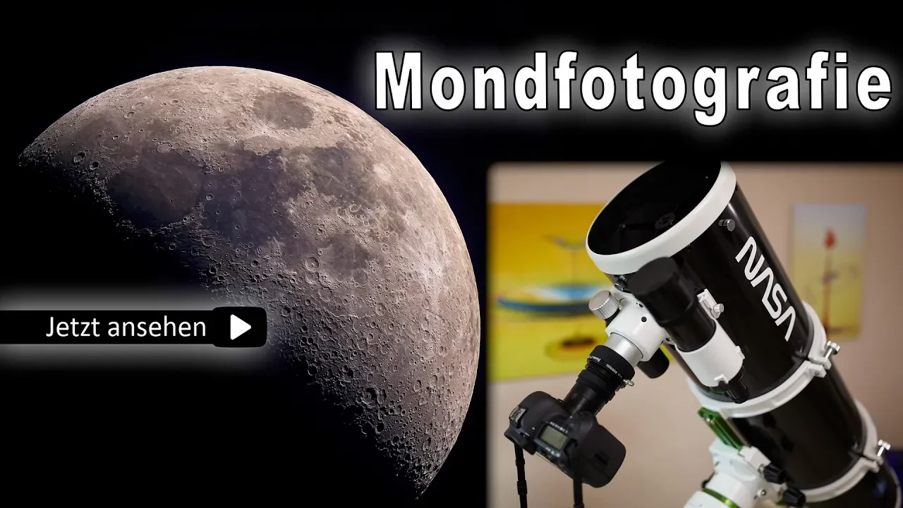Mond mit Teleskop / DSLR fotografieren und bearbeiten