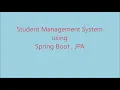Student Management System using Spring Boot